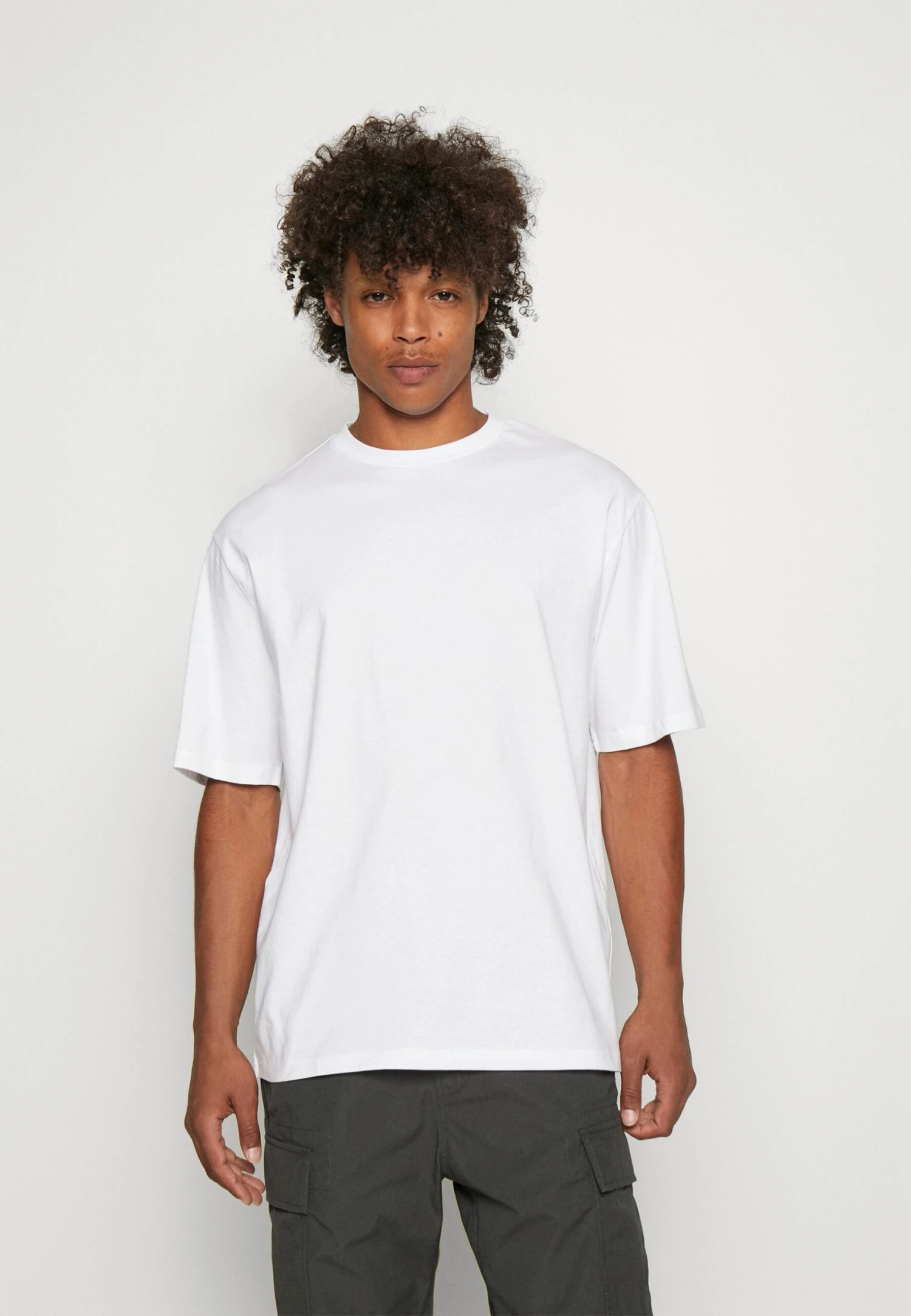 YOURTURN 3Pack Unisex - T-Shirt Basic - White/Dark Grey /Dark Brown - Afbeelding 3