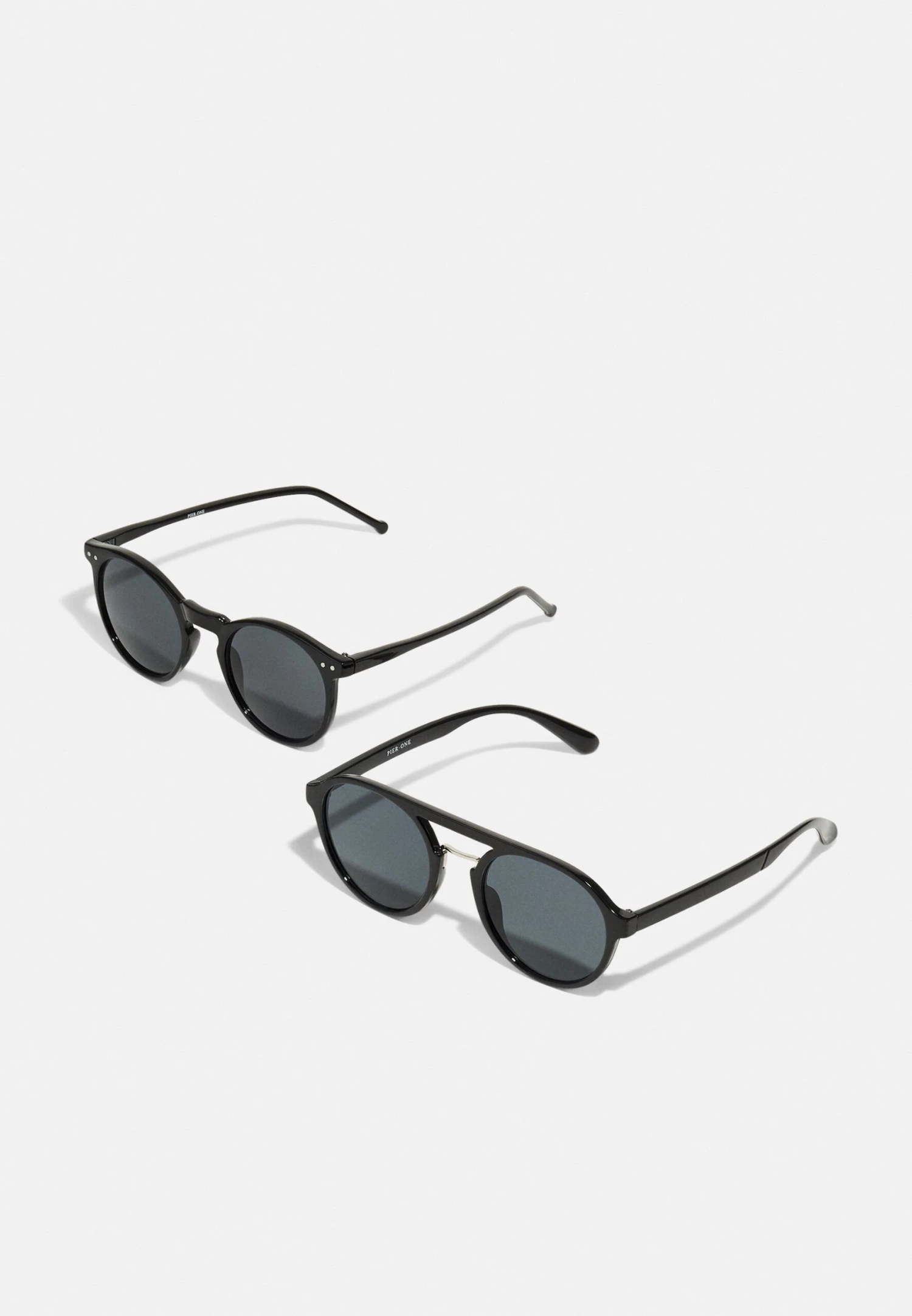 Pier One Unisex 2 Pack - Zonnebril - Black