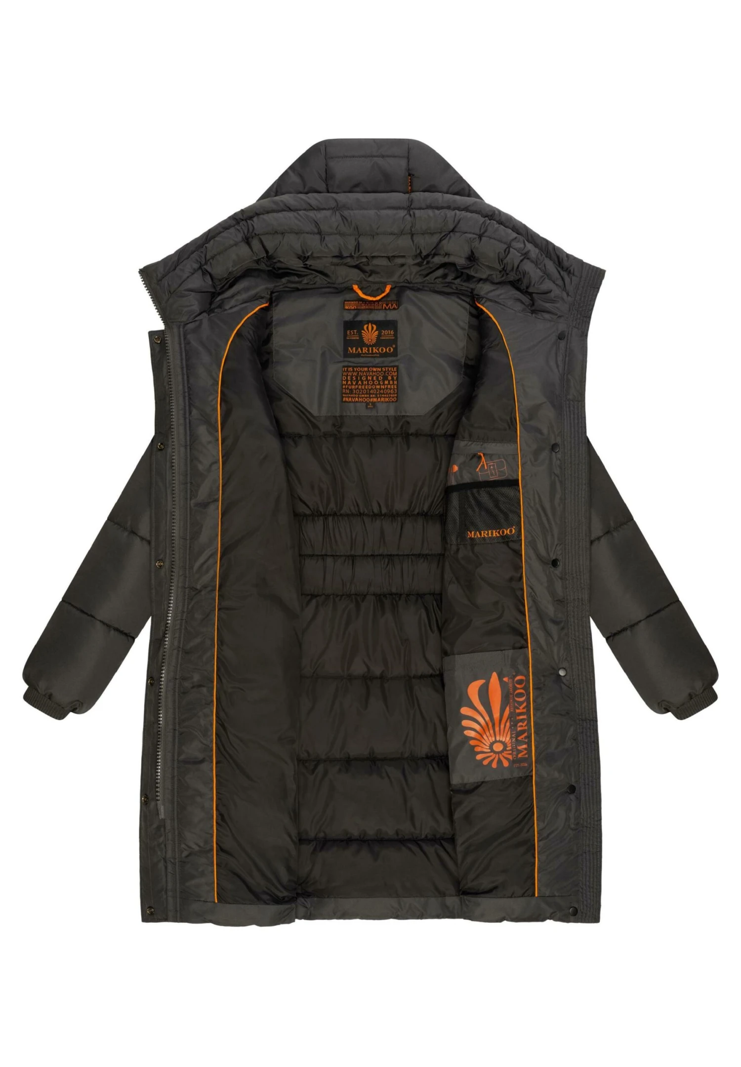Marikoo Yuikoo - Winterjas - Anthracite - Afbeelding 4