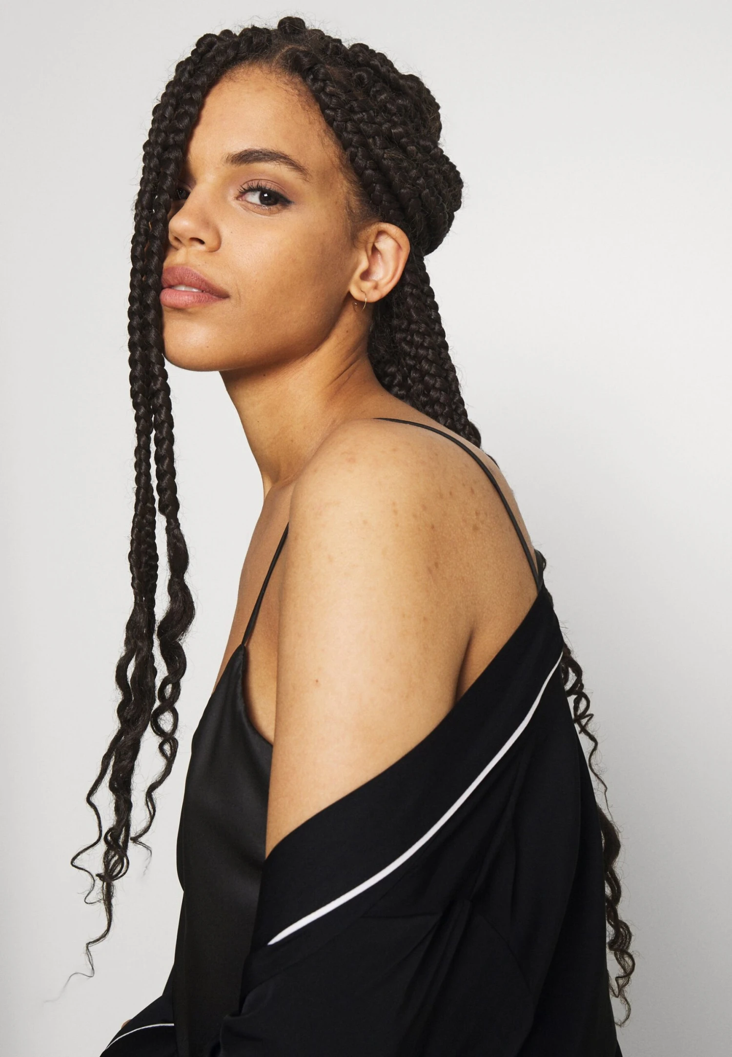 Anna Field Amanda Satin Dressing Gown - Badjas - Black - Afbeelding 4